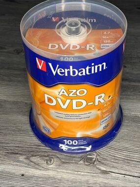 Verbatim AZO DVD-R 100-Pack - Orange and Blue